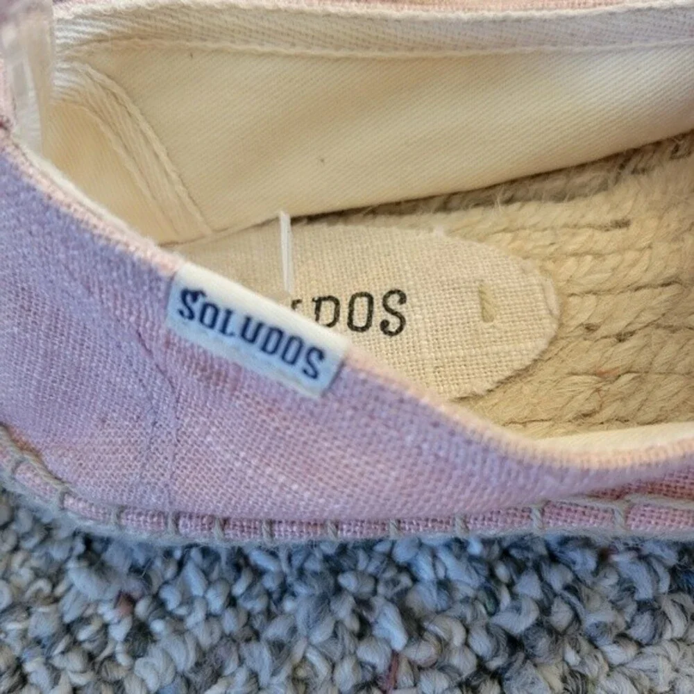 Soludos Ciao Bella Dusty Pink Espadrilles Size 6 Slip on